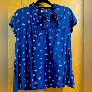 ModCloth blouse size UK 20 planets